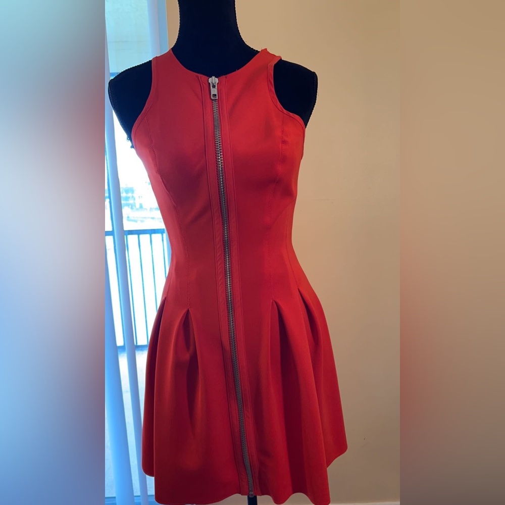 Red mini dress